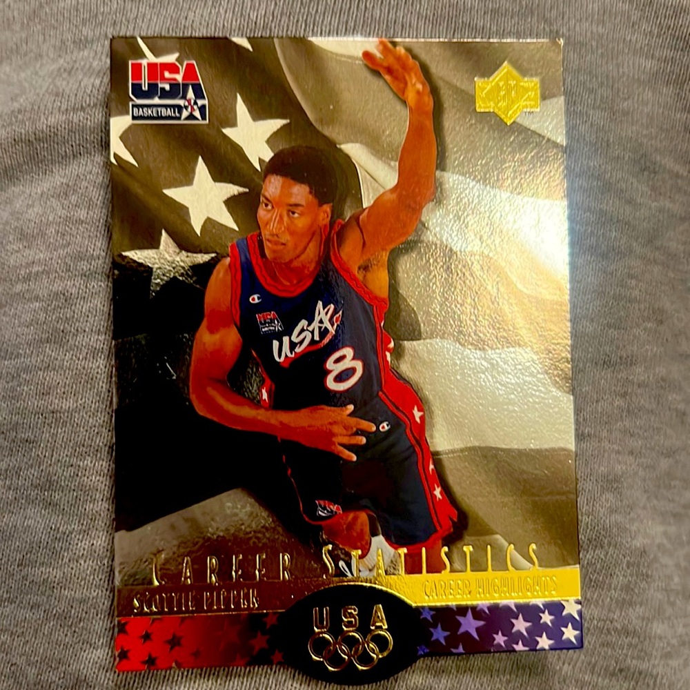 🌟1996 OLYMPICS SCOTTIE PIPPEN USA BASKETBALL CARD RARE